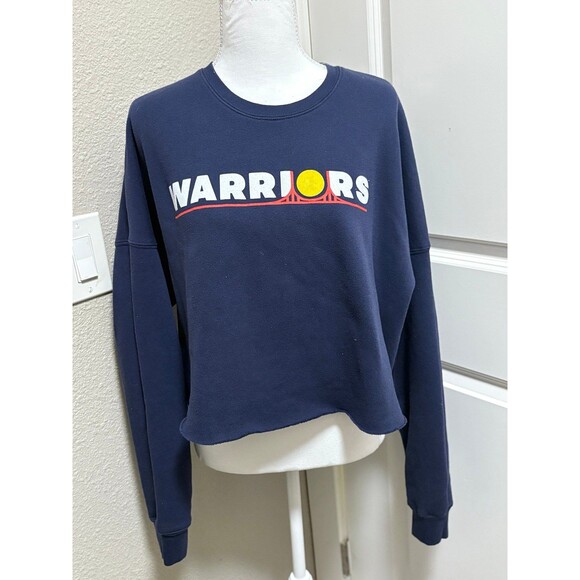 Women’s XL cropped Golden State Warriors sweatshirt EUC - Picture 5 of 7
